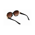 Brown Oval Trendy UV Protection Sunglasses for Women