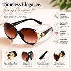 Brown Oval Trendy UV Protection Sunglasses for Women