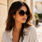 Brown Oval Trendy UV Protection Sunglasses for Women