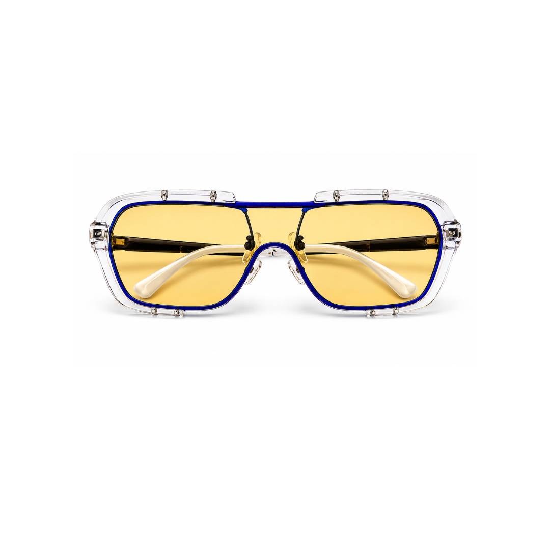 Yellow Aviator Classic Polarised UV Protection Sunglasses for Men