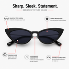 Black Cat Eye Funky Sunglasses for Women
