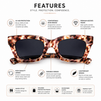 Brown Leopard Cat Eye Trendy Sunglasses for Women