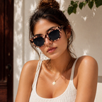 Brown Leopard Cat Eye Trendy Sunglasses for Women