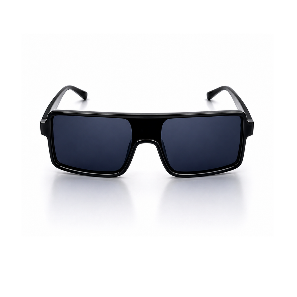 Black Rectangle Trendy Sunglasses for Men