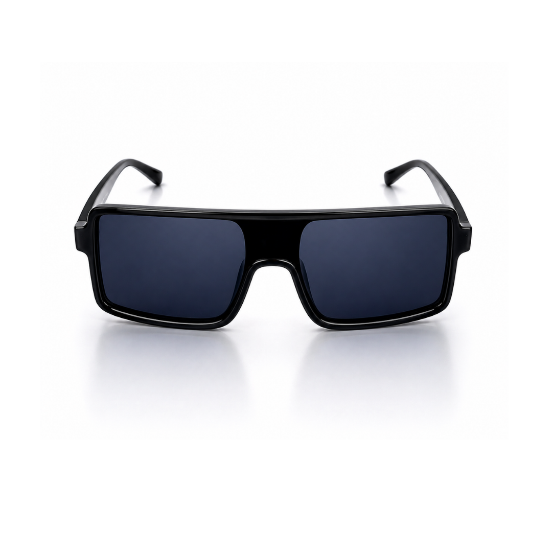 Black Rectangle Trendy Sunglasses for Men