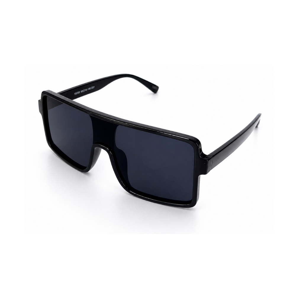 Black Rectangle Trendy Sunglasses for Men