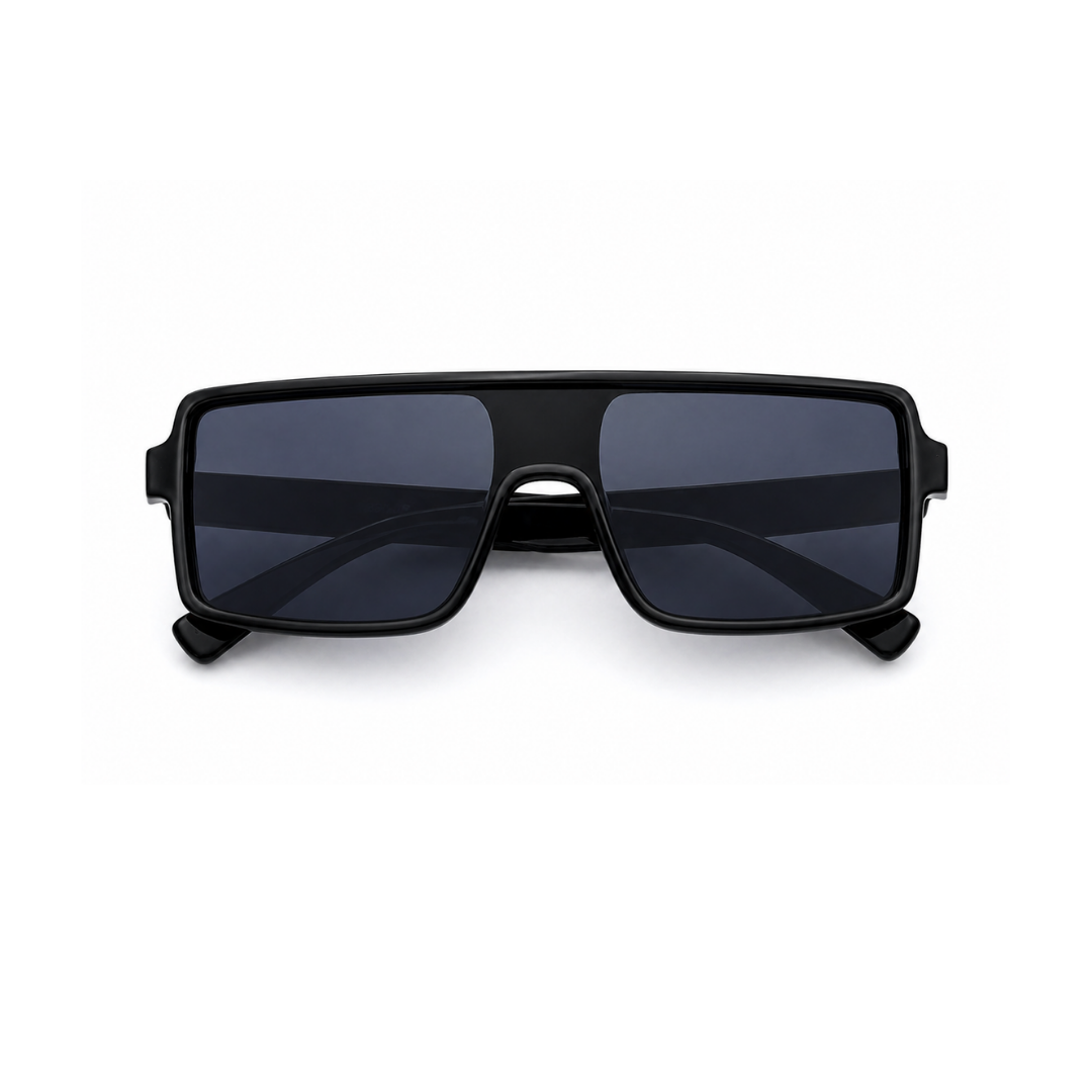 Black Rectangle Trendy Sunglasses for Men
