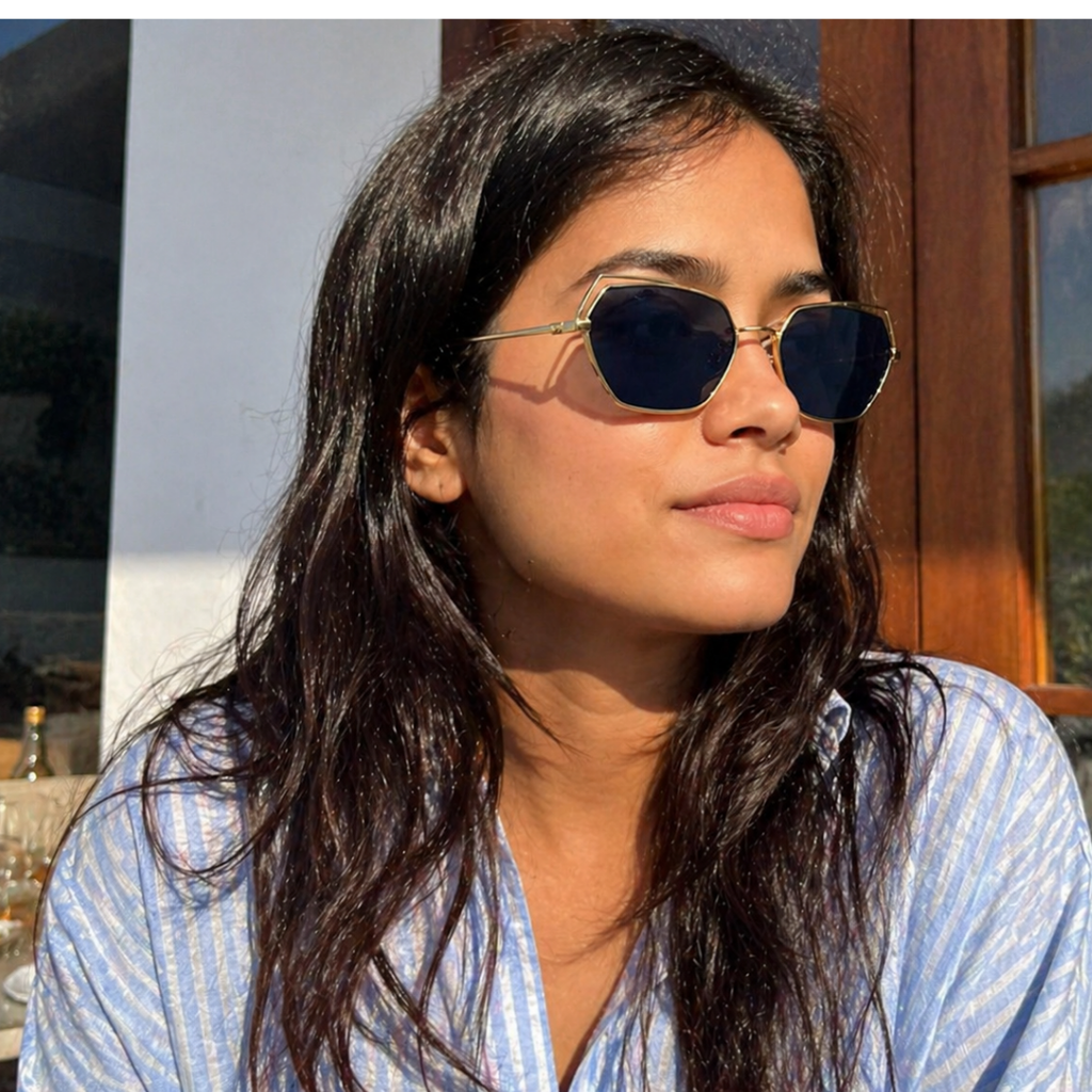 Black Butterfly Rectangle Sunglasses for Women