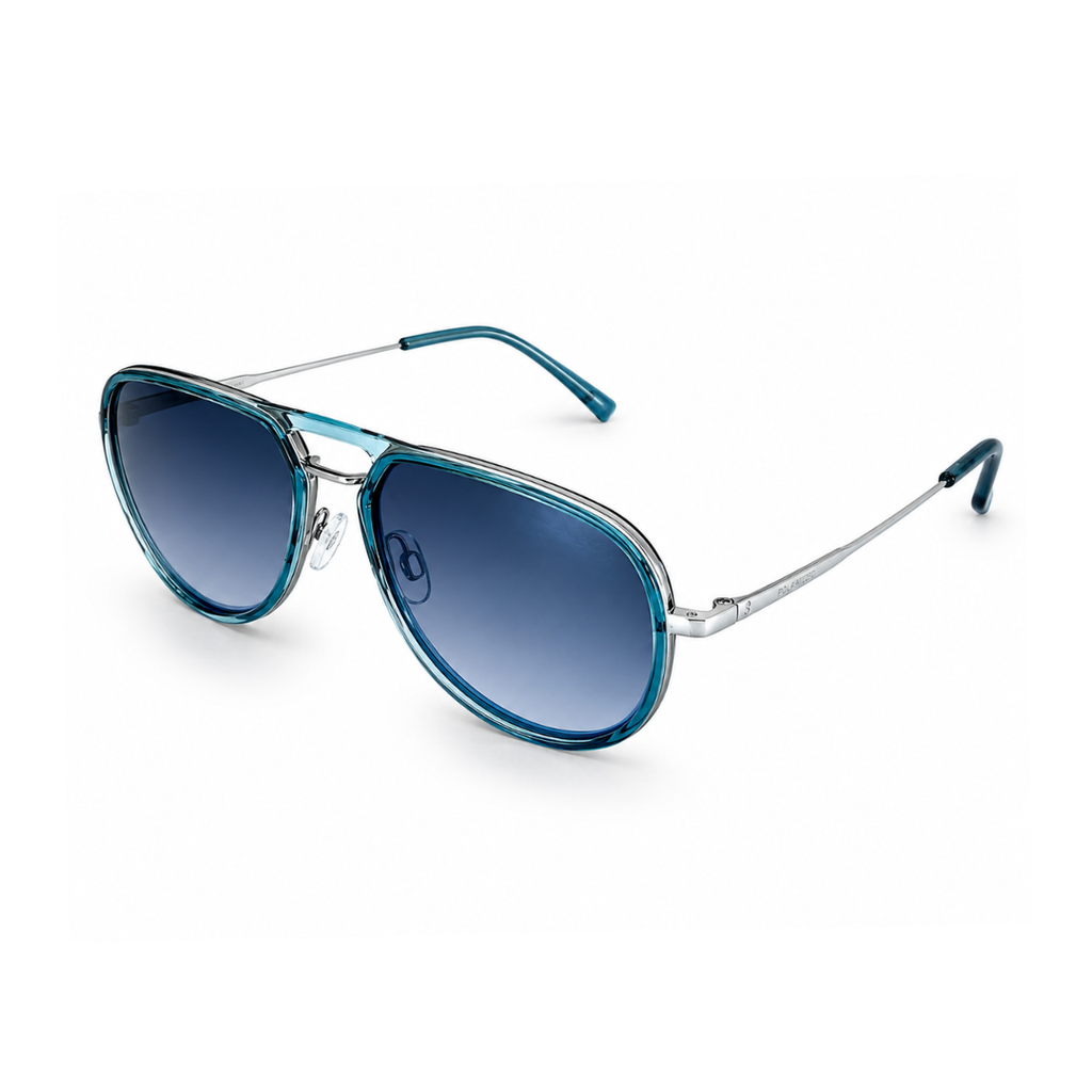Blue Frame Aviator Classic UV Protection Sunglasses for Men and Women