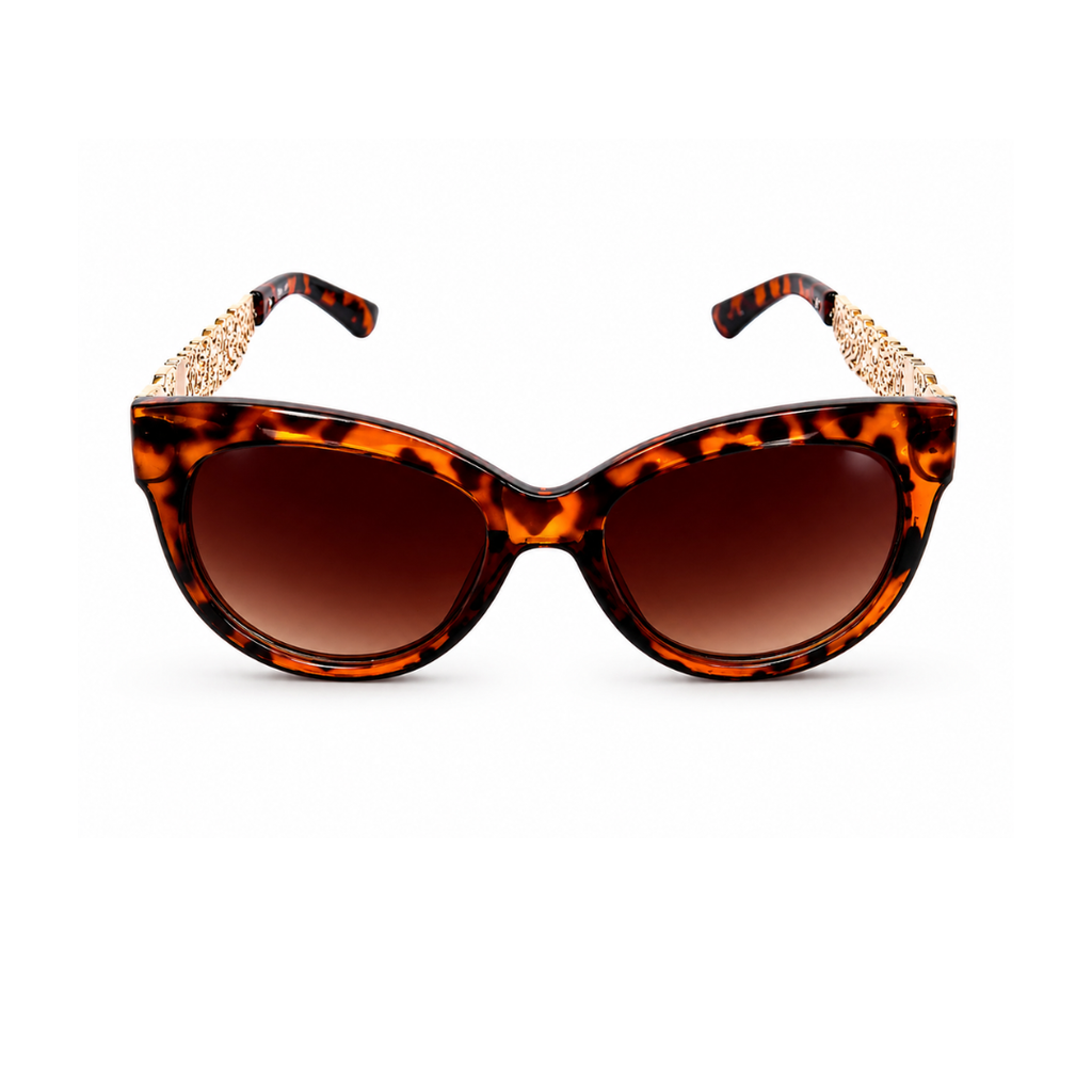 Brown Rectangle Trendy Sunglasses for Women