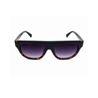 Black Leopard Square Trendy Sunglasses for Men