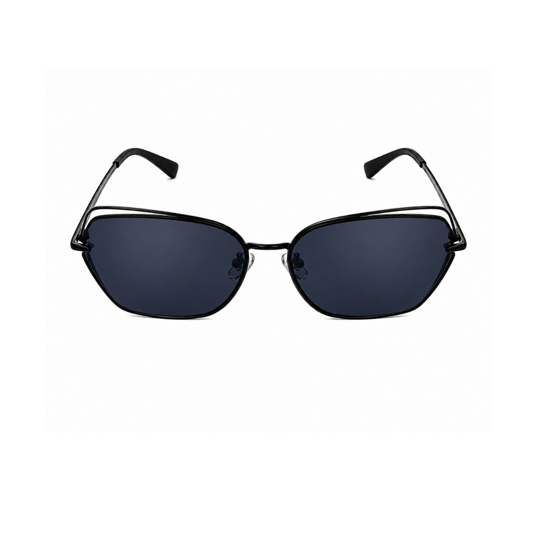 Black Butterfly Rectangle Sunglasses for Women